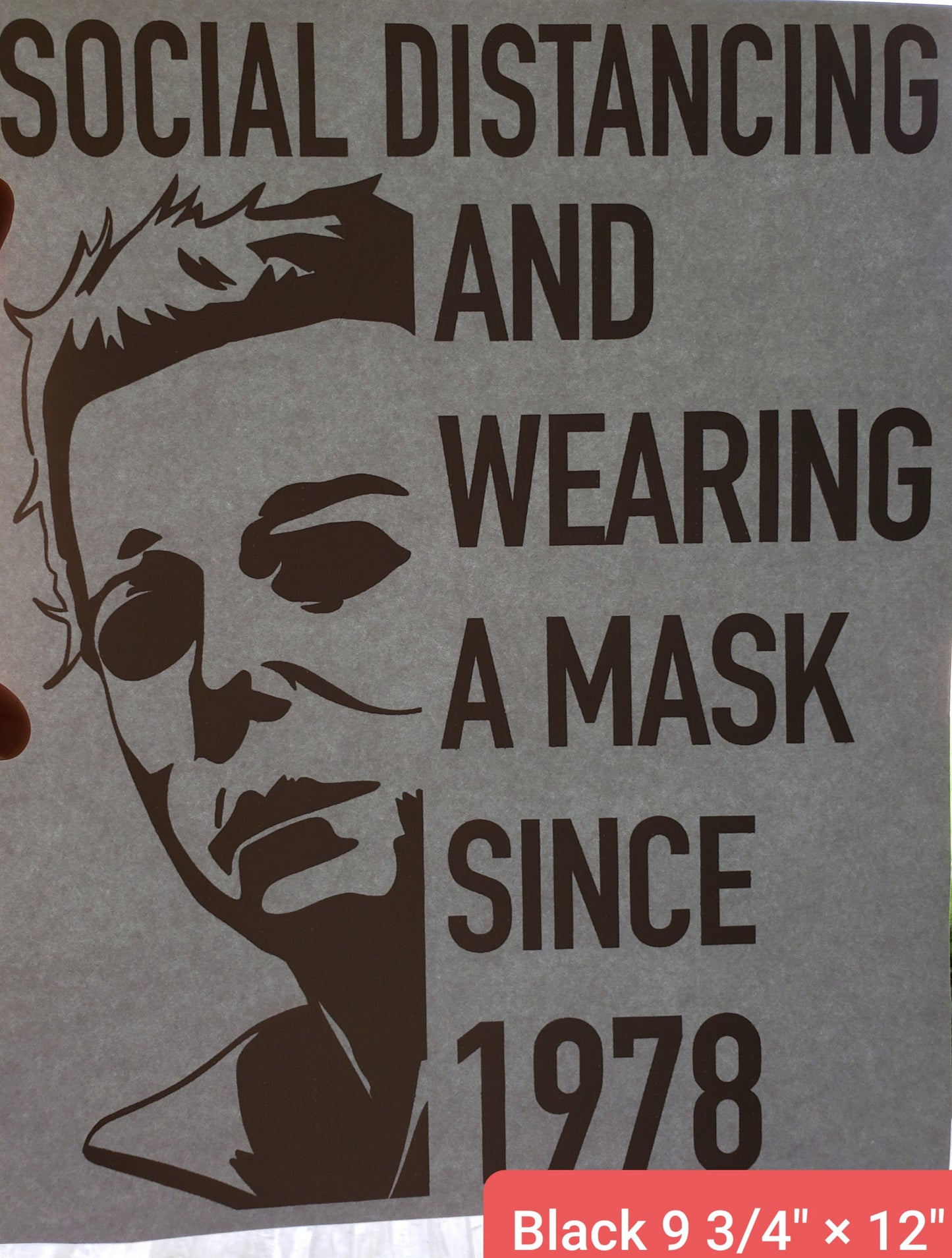 Social distancing and wearing a mask / Halloween Transfer / Michael Myers / T shirt Transfer / Screenprint Transfer