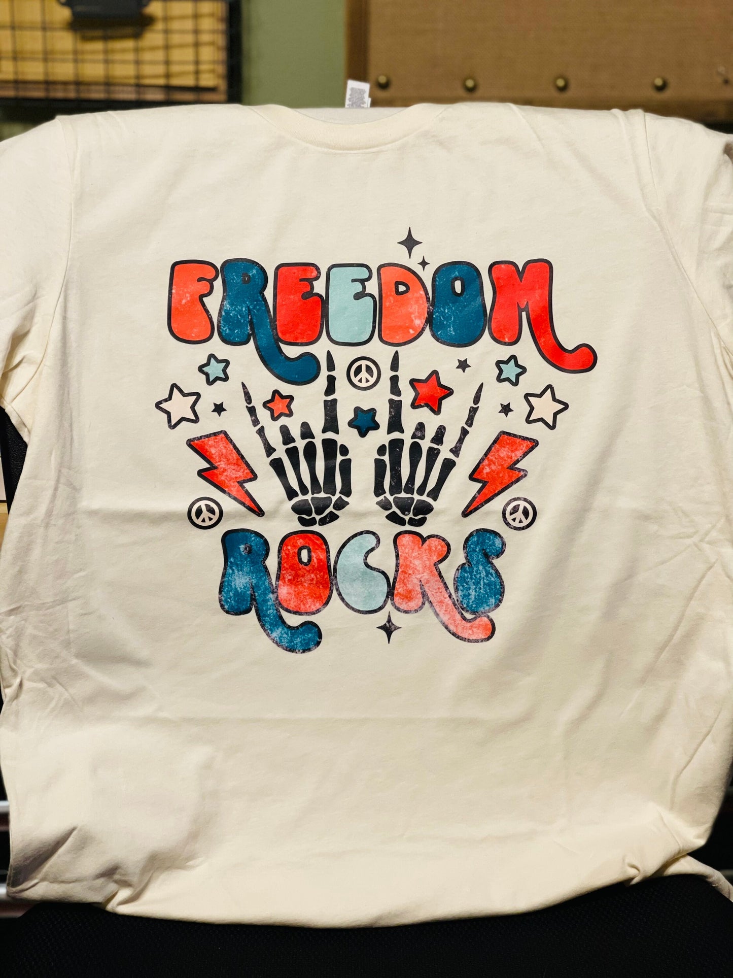 Freedom Rocks / DTF / Clear film transfer / Shirt design / America / 4th of July / RTS