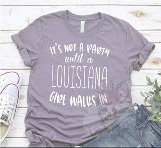 Louisiana party girl / SCREEN PRINT TRANSFER / Rts / Screen / Heat transfer